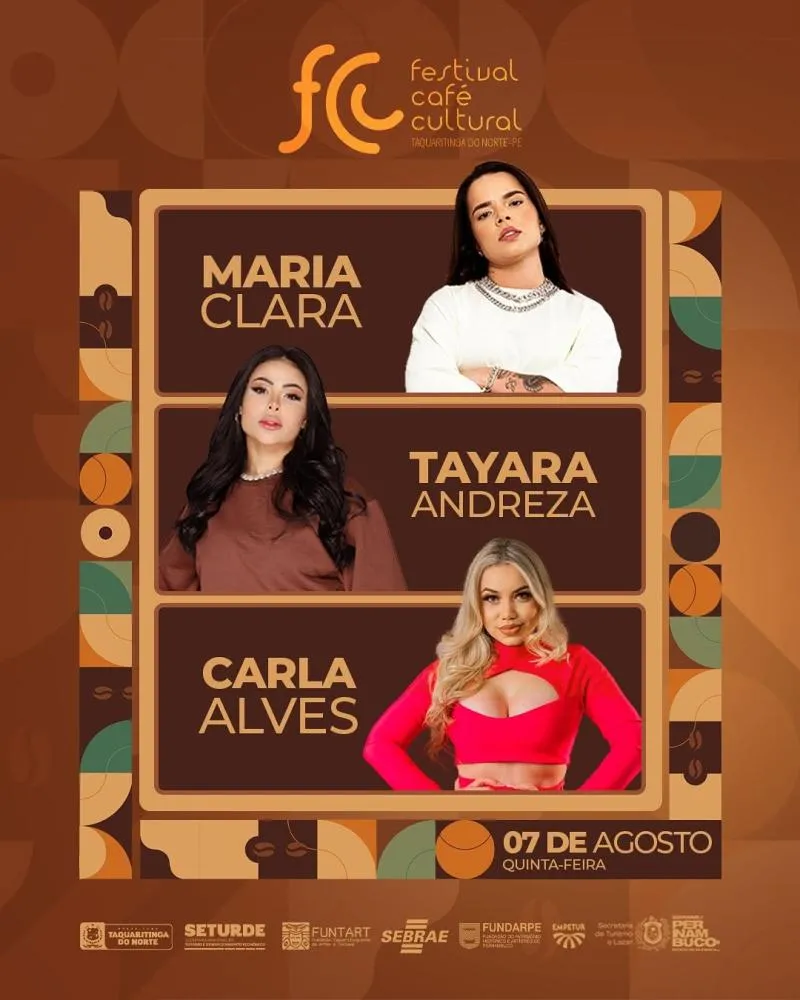 Festival Café Cultural 2025 agita Taquaritinga do Norte com mistura de ritmos e tradição cafeeira