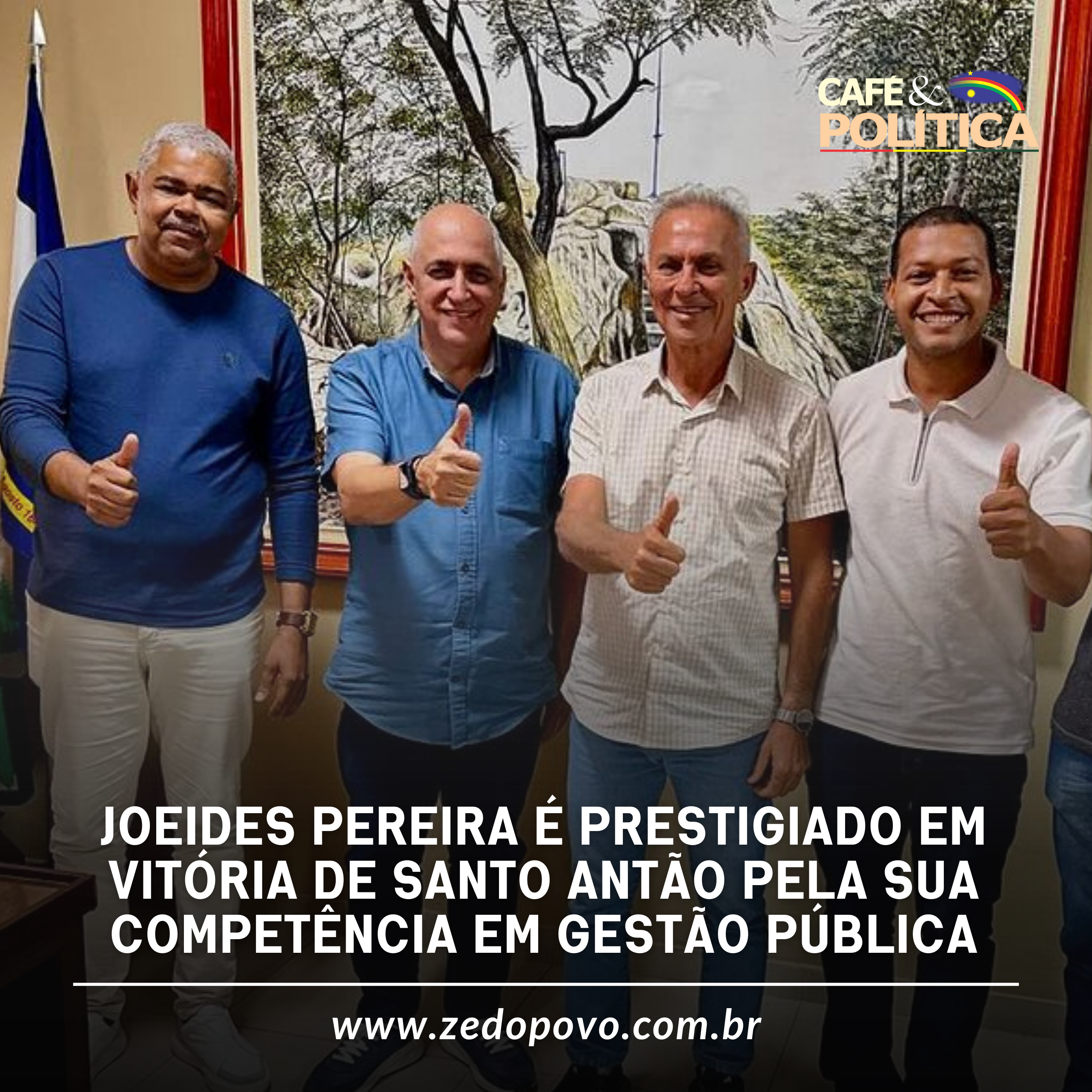 Ao lado do prefeito Paulo Roberto (MDB), Joeides Pereira é prestigiado em Vitória de Santo Antão pela sua competência em gestão pública